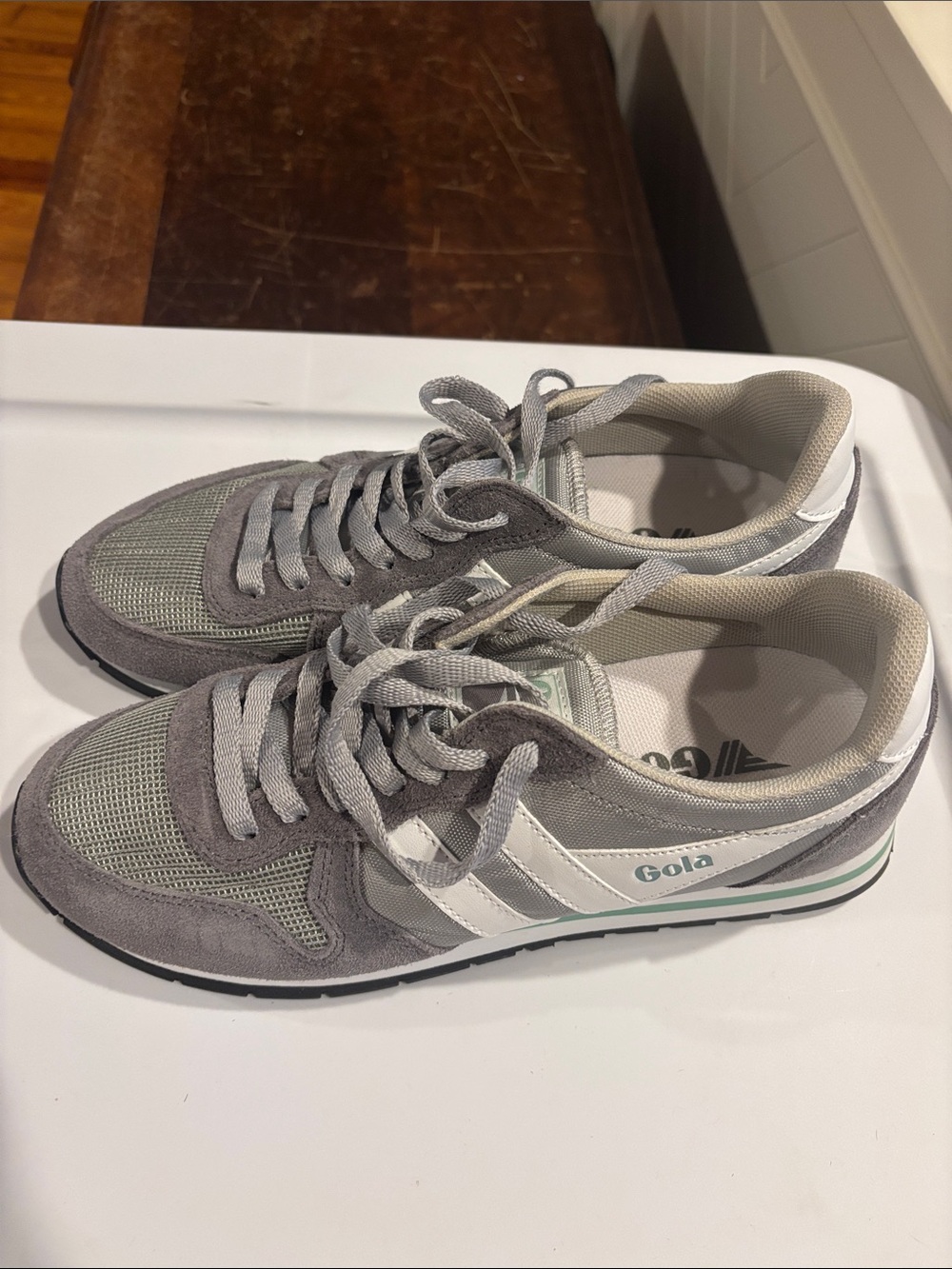 Gola Gray Suede & Mesh Daytona Trainers - Picture 3 of 6